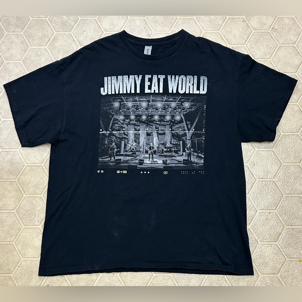 Men’s XL Black JIMMY EAT WORLD Spring 2024 Tour Band Pop Punk Rock T Shirt